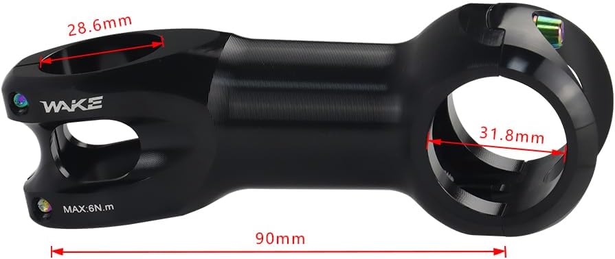 BESNIN Bike Stem black MTB Stem drop 10 Degree 31.8mm 45mm/60mm/70mm/80mm/90mm/100mm/110mm/120mm Mountain Bike Stem Handlebar Stem for Cycling Aluminum Alloy