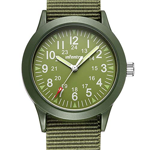 Infantry Mens Analog Tactical Watches for Men Military Wrist Watch Army Casual Field Wristwatch Outdoor Sport NATO Band - Thumbnail 6