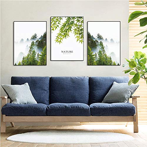 Mur art réalisme naturel triptyque pour agrandir visuellement un salon