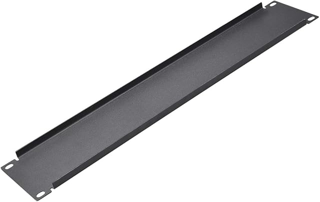 sourcing map 2U Blank Rack Panel - Metal Rack Mount Filler Panel for 19-Inch Server Rack Enclosure or Cabinet - Black