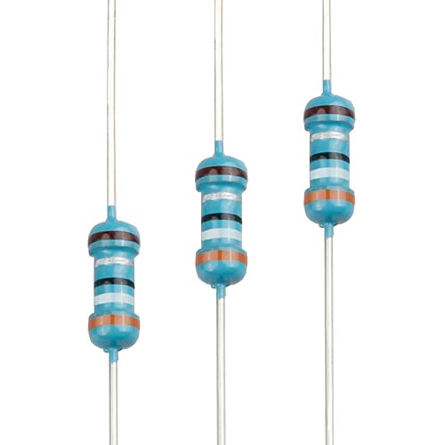 Miniatura 20 de 100pcs 2.2K ohm Resistor 1/4w (0.25 W) Resistencia fija de película metálica de tolerancia ±1%, múltiples valores de resistencia opcional