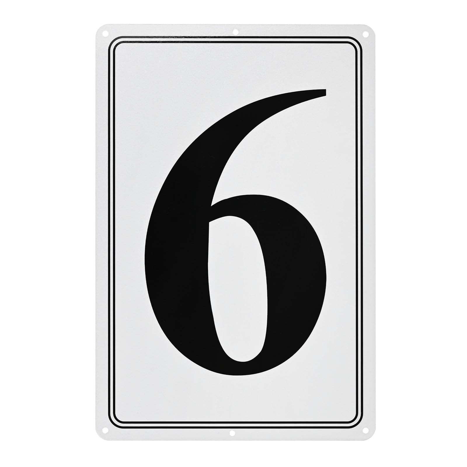 M METERXITY Aluminum Number Sign 6, 11.8 Inch House Numbers and Metal Letters, Parking Spot Letter Signs