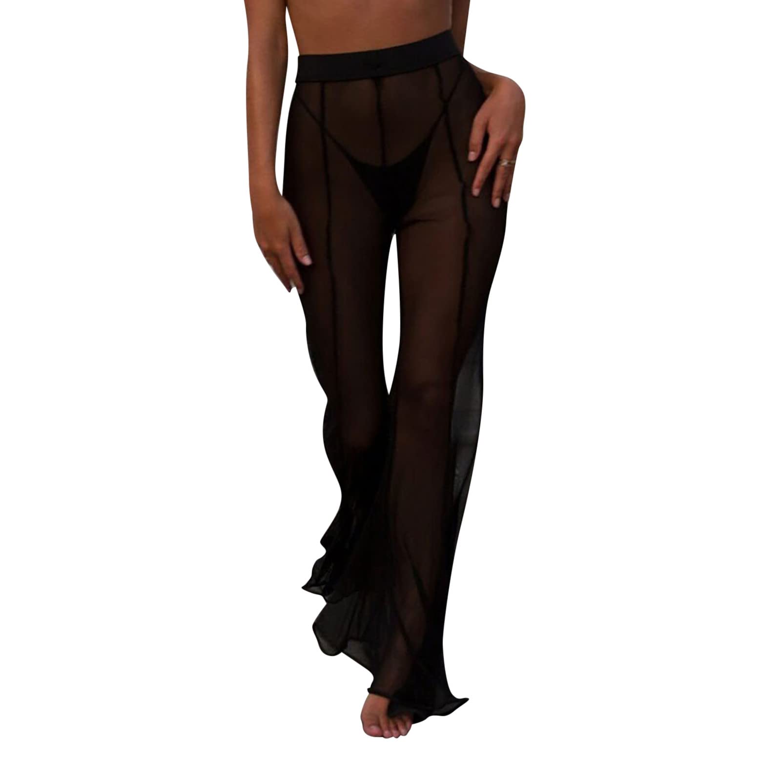 Tights Plus Size See Through Pants Final Sale Plus Size 2pc Sheer