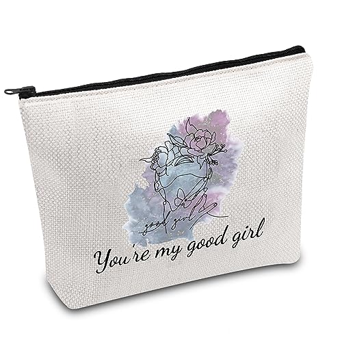 Dark Romance Gift Good Girl Gift You're My Good Girl Bolsa de maquillaje Spicy Romance Reader Bolsa de cosméticos Smut Lover con cremallera, Good Girl Reino Unido