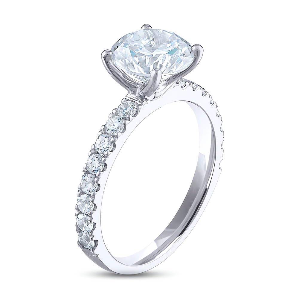 Verlobungsring Damen Gold 9K/14K/18K Eheringe Damen 1/2/3 Karat Diamantring Brillantschliff AAAAA Zirkonia ring Verlobung Hochzeit Geschenk Ring für Frauen mit CZ