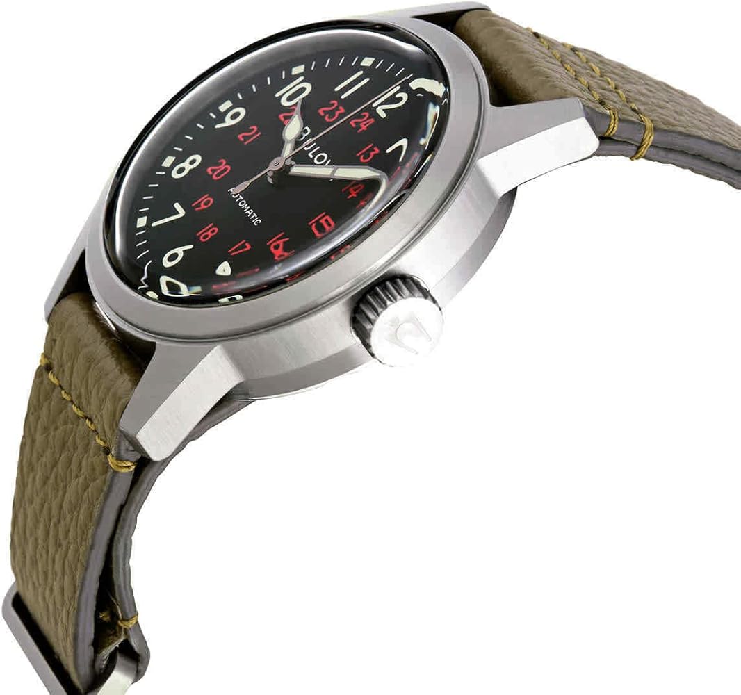 Amazon.com: Bulova Men's Military Heritage Hack Stainless Steel 3