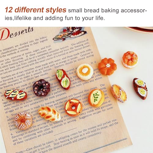Imanes decorativos mini pan para nevera 24 piezas miniatura 3