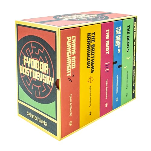 Image of Complete Collection of Fyodor Dostoevsky 6 Hardback Books Box Set: Crime and Punishment, Notes from the Underground, The Idiot, The Brothers Karamazov, The House of the Dead, The Devils