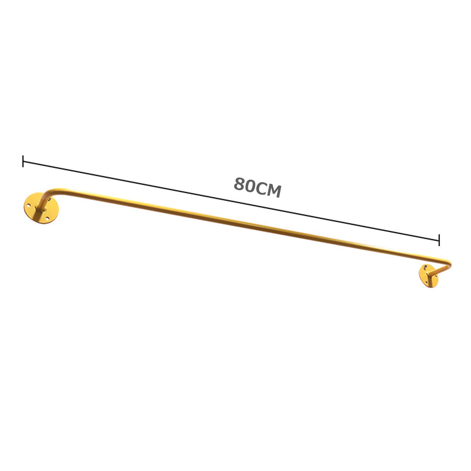 Industrieller Kleiderständer Aus Goldfarbenem Rohr – 4 Stück, 20.3 Cm, Wandmontage, Robustes Metall-Set