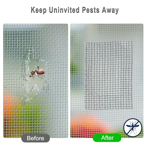 ACEBON Fliegengitter Reparatur Klebeband 50 mm x 5 m | Insektenschutzgitter Reparatur Set | Fliegengitter Tür und Fenster (Schwarz)