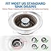Upgraded 3in1 Kitchen Sink Drain Strainer & Sink Stopper, Stainless Steel Kitchen Drain Plug & Cover with Anti-Clogging Basket Strainer, Fit US Standard 3-1/2'' Sink Drain Hole, Brown