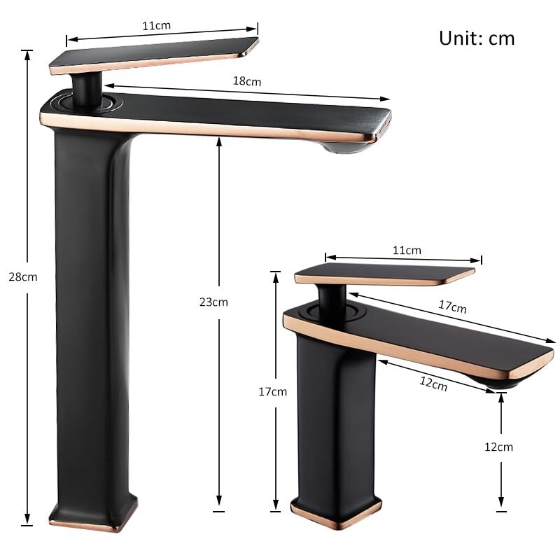 Robinet de lavabo blanc et or mitigeur de salle de bain monotrou eau chaude et froide - 2