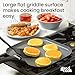 GoodCook Everyday Griddle Pan Ceramic Nonstick Aluminum Construction for Even Heating Non-Toxic PTFE & PFOA Free, 11-Inch, Black