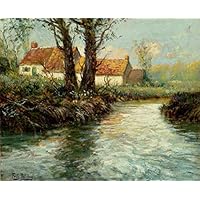 Amazon.co.jp: 20 の有名な絵画 - 印象派の家 ノルウェーの風景