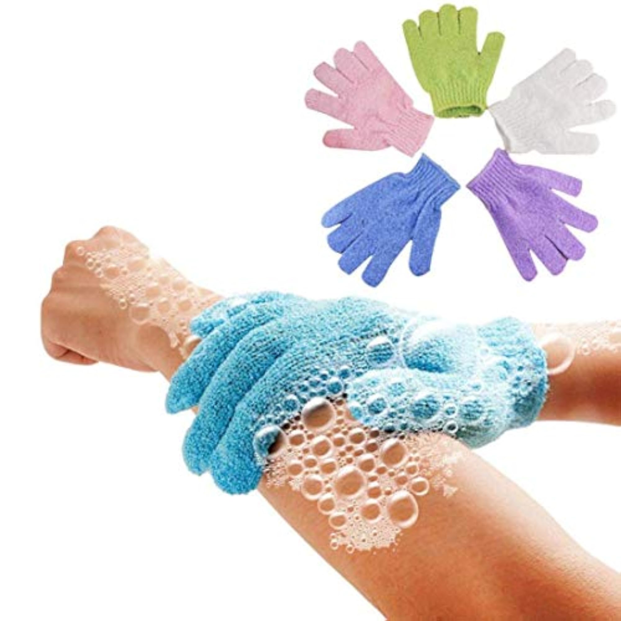 2 Pair Bath Gloves Spa Massage Body Scrubber Cleaner