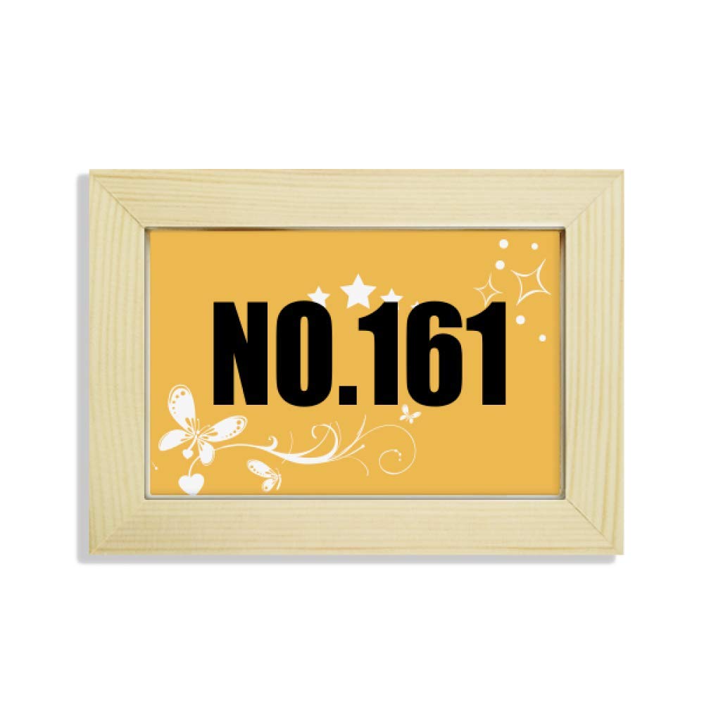 Marco de fotos de madera selecta Suerte No.161 con arte floral y rotulación de nombres