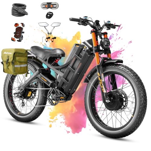 Image of 2026 eAhora Romeo Pro 3 /2 52-46 Mph Electric Bike for Adults, 6000W /4000W /2500W Dual Motor Ebike 60V 80Ah /52V 70Ah Battery 235+Miles Long Range, 26*4.0 inch /20*4.5 inch Fat Tire, Full Suspension, All Terrain