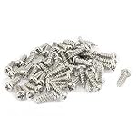 uxcell – sourcing map 50 STK M2,5 x 8 mm Edelstahl Kreuzschlitz Pan r