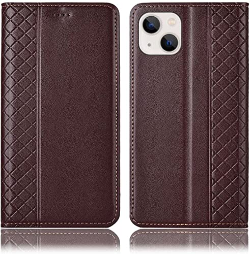 Housse iPhone 13 Mini cuir marron idéale pour travailler en déplacement