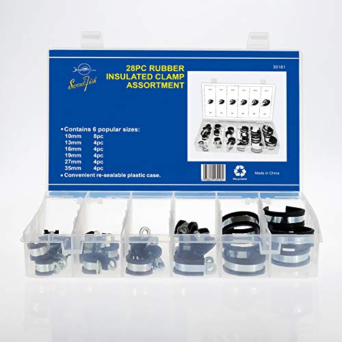 Swordfish 30181 28Pc Large Size Rubber Insulated Adel Clamp Assortment #TOP1