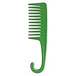 Wapodeai Wide Tooth Comb Shower Comb With Hook, Good for Curly Hair Wet Dry, Premium Tangle Free Combs Green.