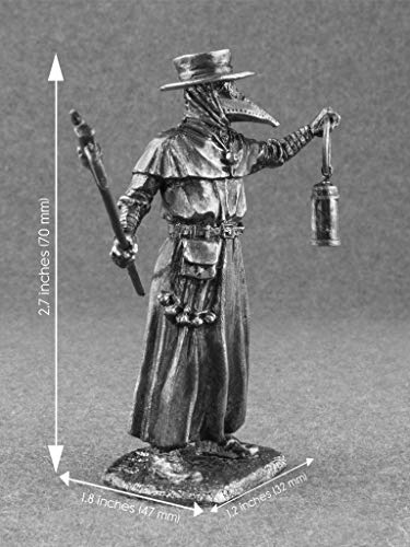 Roninminiatures New Medieval Plague Doctor Civilian Man Unpainted Tin Metal 54Mm Action Figures Toy Soldiers Size 1/32 Scale For Home Décor Accents Collectible Figurines Item Mw-15 #TOP6