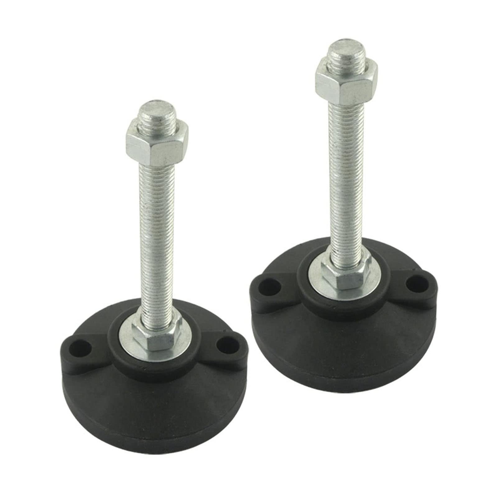 vfdaSWQQ levelling foot, 2pcs Adjustable, Reinforced Nylon Base 100mm Diameter Articulated Feet, for Kitchens, Garages(M18x150mm)