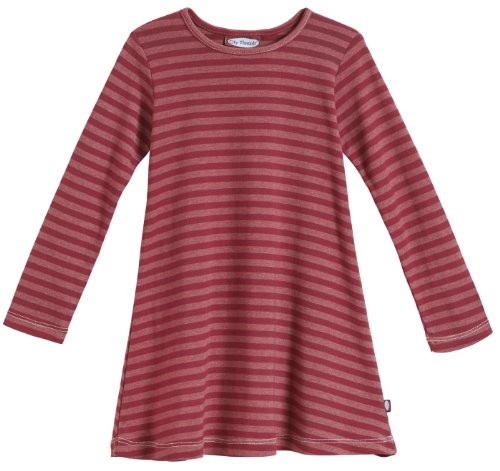 Image of City Threads Girls' 100% Cotton Long Sleeve Dress - Active Kids School, Playing, Parties - Made in USA