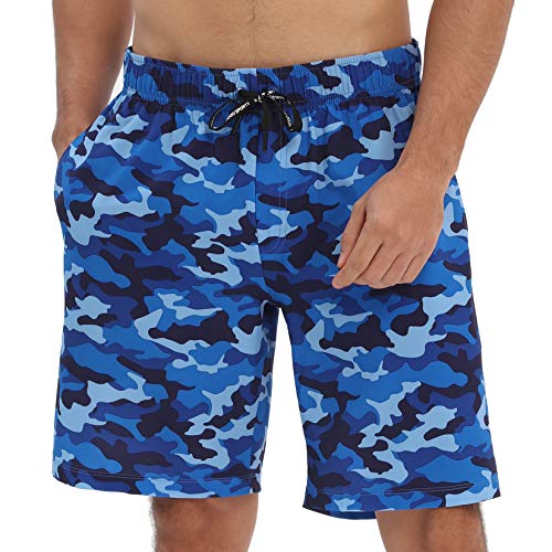 Image of HOdo Mens Swim Trunks with Mesh Liner 9 inch Quick Dry Swim Shorts Bathing Suits for Men Swimwear Board Shorts wiht Pockets