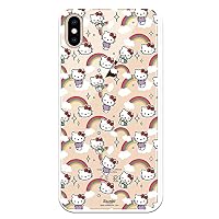 Personalaizer Cover flessibile compatibile iPhone 15 di Hello Kitty con fiori