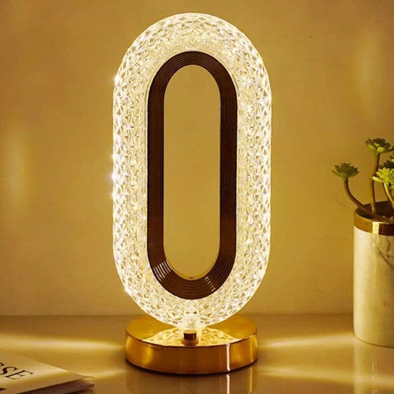 Crystal Oval LED Table Lamp | Luxury Decorative Night Lamp for Bedroom, Living Room & Office | Touch Control, Warm Light, Energy Saving Modern Design Bedside Lamp | Gift for Home Décor Lovers-image-35