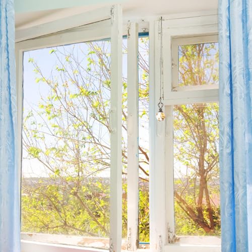 Cadena para ventilador de techo con cristal decorativo para refrescar salones en verano 5