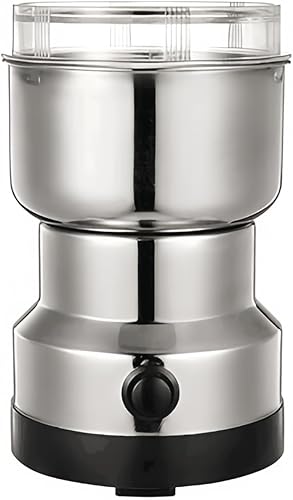 Miniatura 2 de Molinillo de café eléctrico y mini trituradora de granos, molienda rápida de 200 W con cuenco y cuchillas de acero inoxidable, capacidad de 3.53 oz,