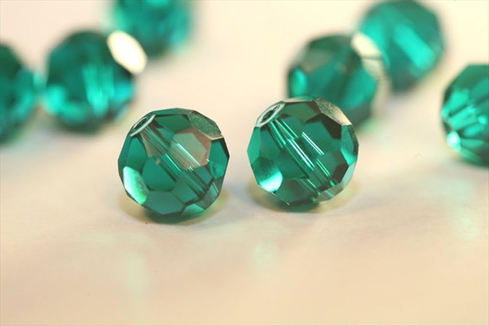50pcs Adabele Austrian 6mm Faceted Loose Round Crystal Beads Emerald Green Compatible with 5000 Swarovski Crystals Preciosa SS2R-624 - Image 3