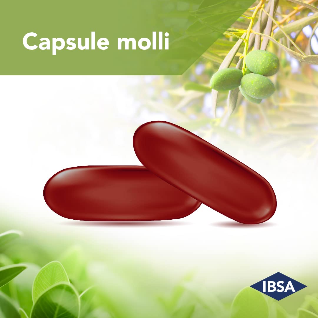 IBSA Colesia Soft Gel 30 Bipack Capsule Molli Made in Italy Integratore alimentare a base di fitosteroli, riso rosso e polifenoli dell’olivo, con Fieno greco e Olio di lino