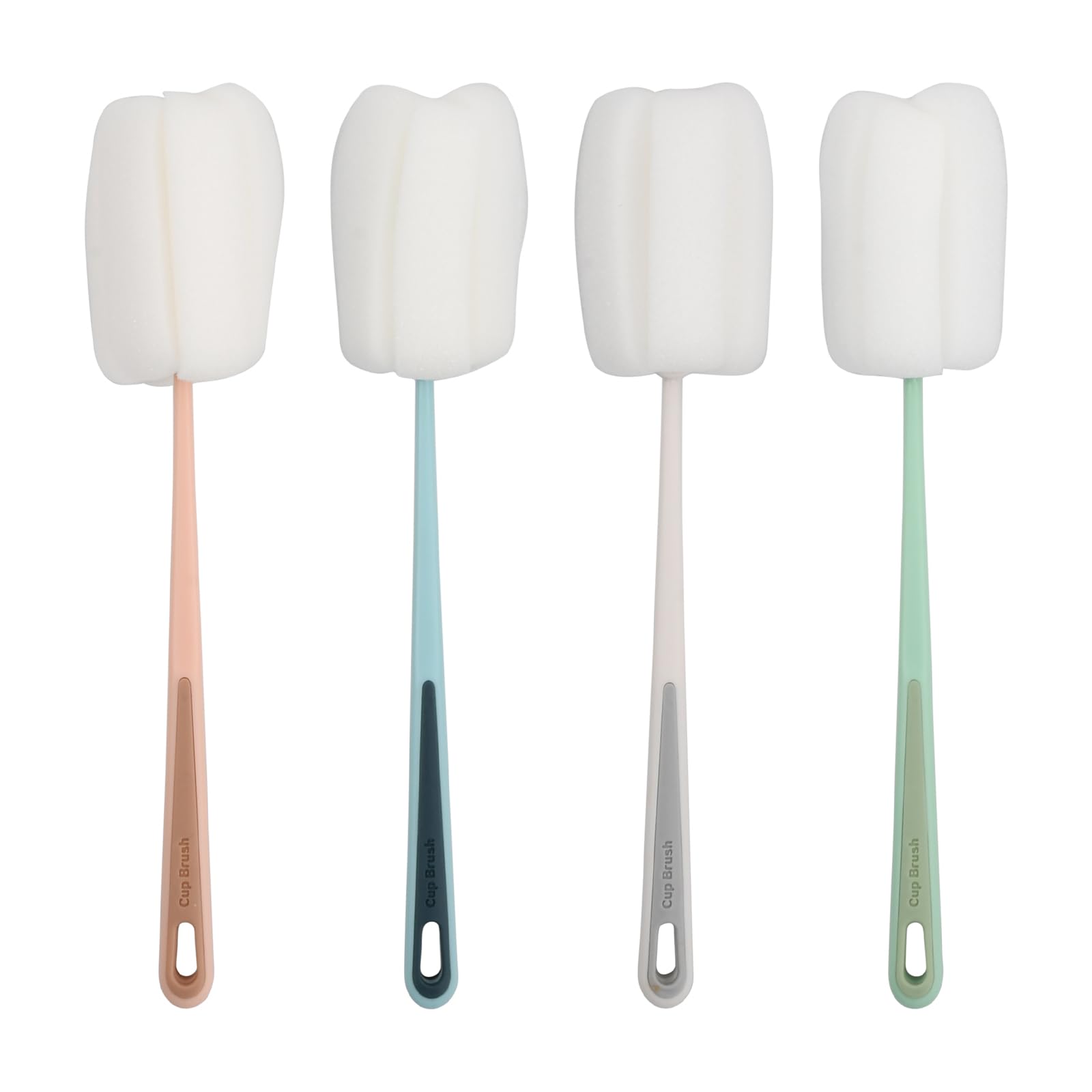 Set Da 4 Spazzole Per Bottiglie Con Spugna – Manico Lungo E Testina Regolabile, Perfette Per Biberon, Bicchieri E Thermos