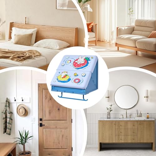 Armoire murale pliable à ventouse pour optimiser le rangement de votre douche - 6