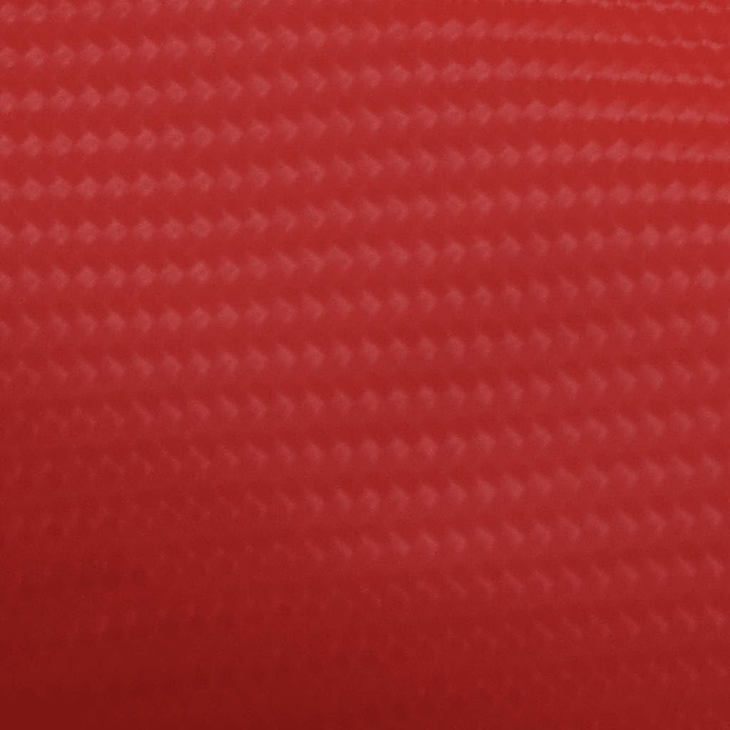 Film de voiture 4D rouge autocollant en PVC 100 x 150 cm pour carrosserie de voiture avec film carbone sans bulles pour le style de véhicule et la protection de la peinture à l'intérieur et à