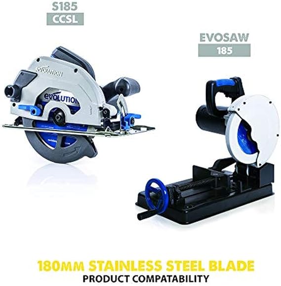 Evolution Power Tools EVOBLADESS Stainless Steel Carbide-Tipped Blade, 180 mm