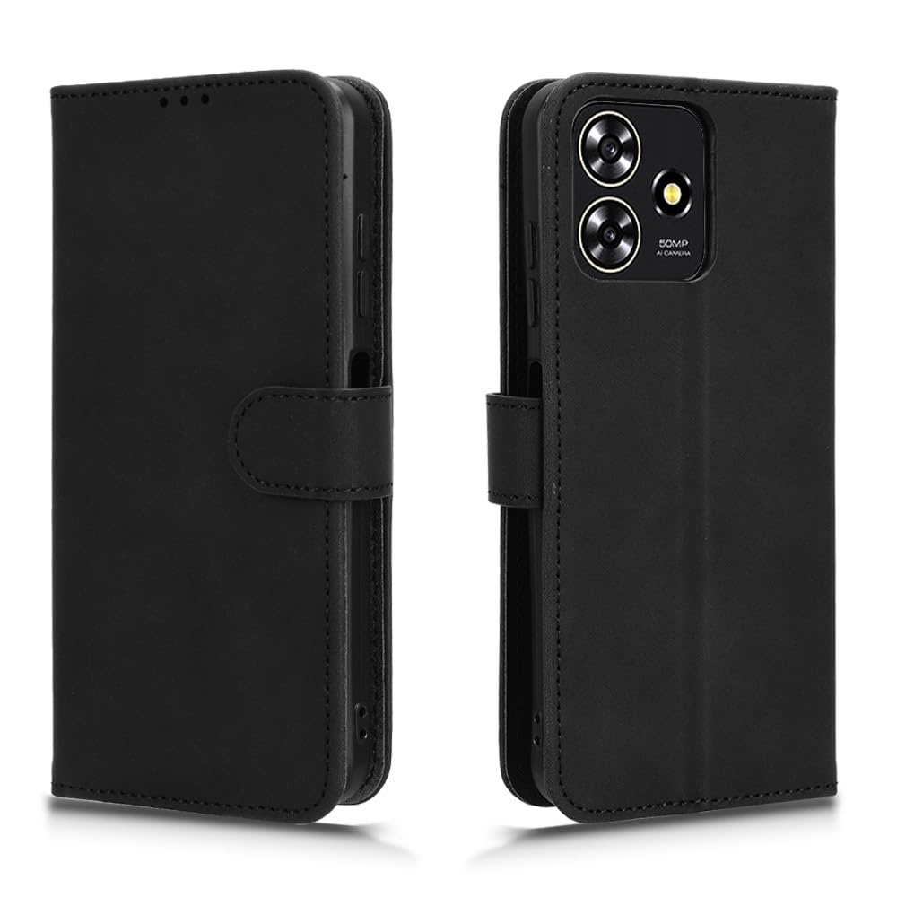 Custodia Portafoglio In Pelle Per ZTE Blade A73 4G / V50S - Con Porta Carte, Cinturino Da Polso E Protezione TPU - copertina