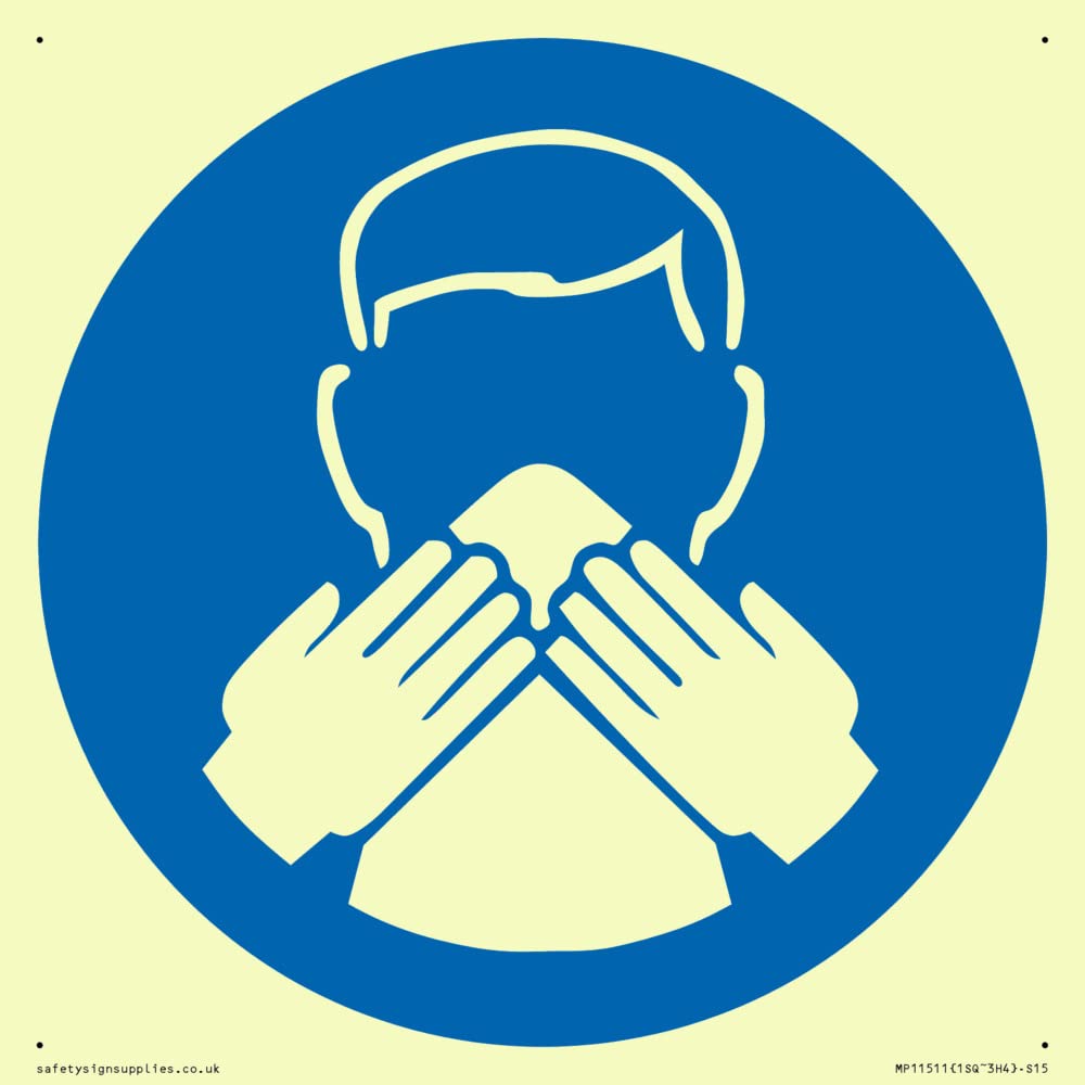 Custom Mandatory: Use a tissue Sign - 150x150mm - S15
