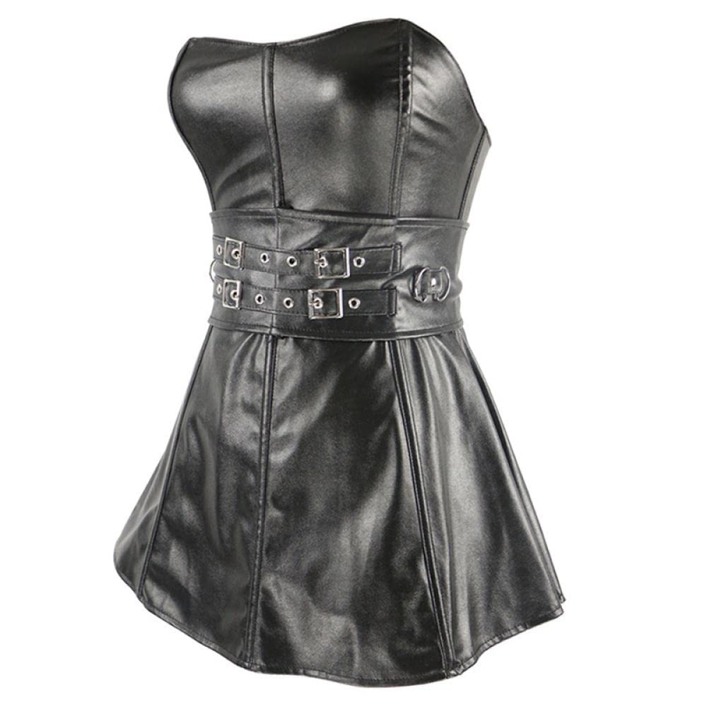 Body Shaper Vollbrust Corsage Top Palace Korsett Leder Reißverschlussformer