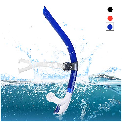 Panzexin Swim Snorkel, One-Way Purge Valve Swimmers Snorkel for Lap Swimming Training Snorkeling