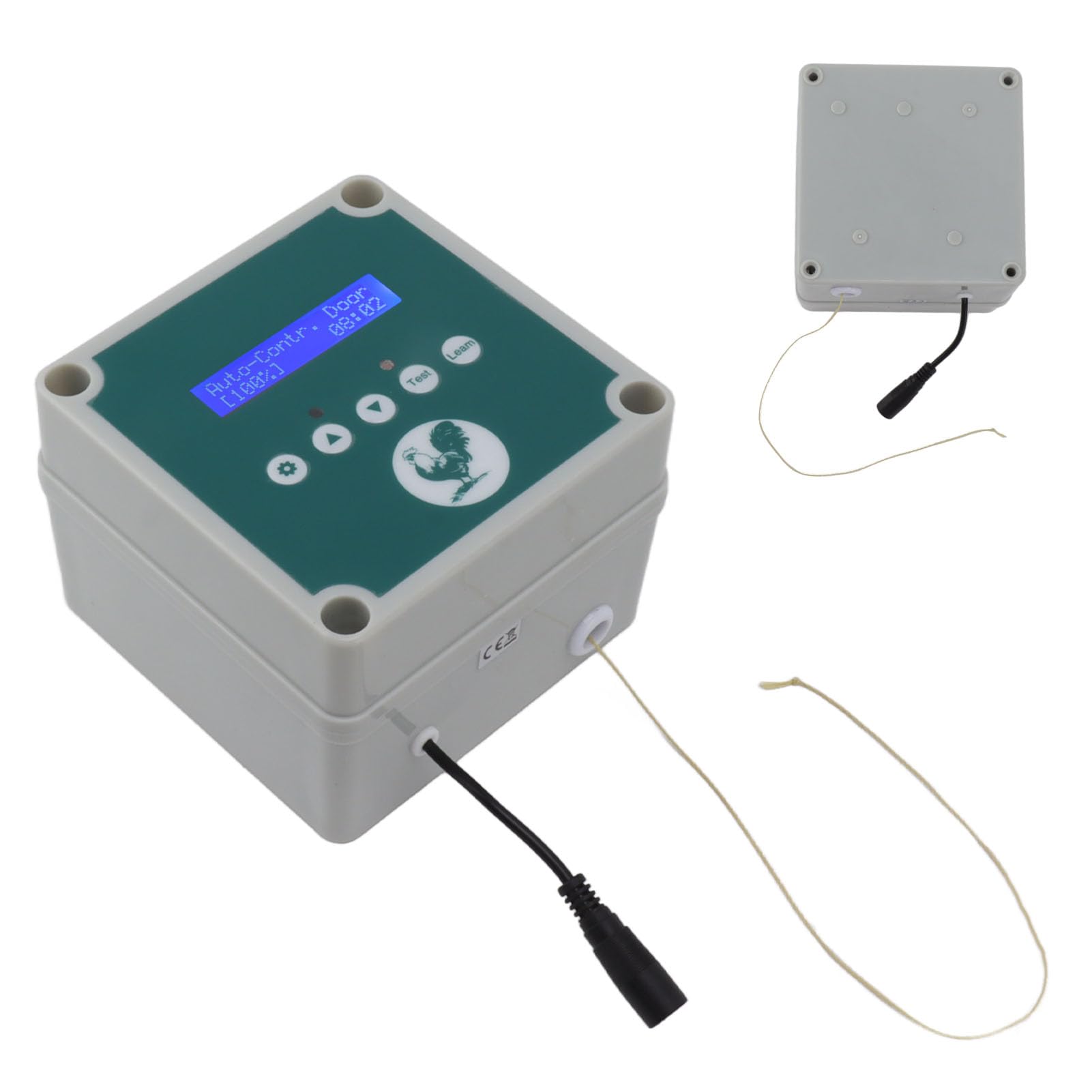 KIMISS Controlador Automático de Puerta de Gallinero IP44 Abridor de Jaula Control Remoto Actuador de Puerta de Gallinero Kit de Motor con Temporizador Sensor de Luz 100 a 240 V