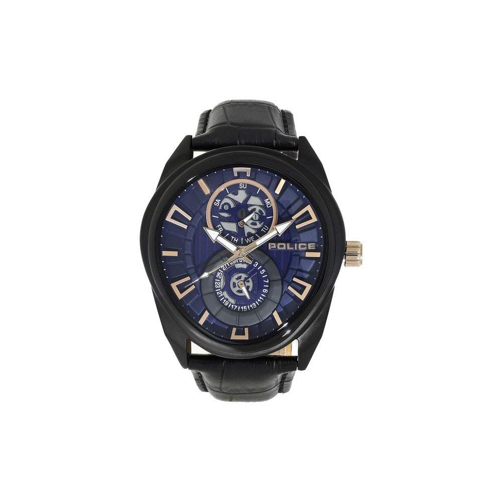 Police Mens Leather Multi-Function Watch - PL15443JSB03A (Blue_Free Size) (B07NGJD5F4) Amazon Price History, Amazon Price Tracker