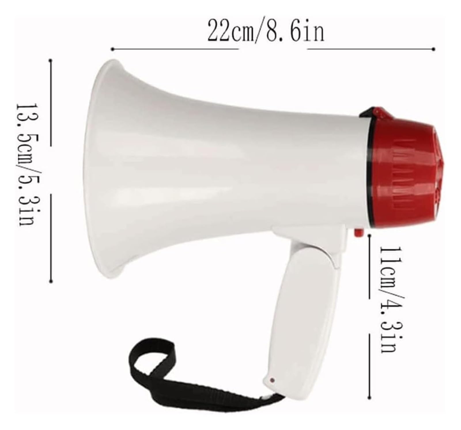 Megáfono, megáfono, megáfonos robustos con Mango Plegable, Amplificador de Mano para Actividades al Aire Libre, Altavoz de megáfono de 15 W,