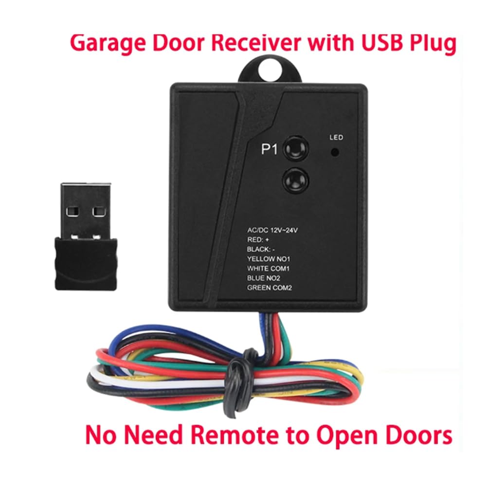 Receptor Universal de Apertura de Puerta de Garaje Sensor USB 2,4G Bluetooth 12 24V Control Remoto Receptor de Puerta Transmisor de Coche
