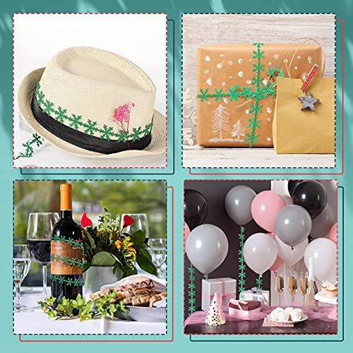 3 Rolls 16.5 Yard Christmas Sewing Trim Embellishment Lace Ribbon Snowflake Lace Trim White Red Green Ribbons Vintage Lace Fabric Snowflake Wrapping Ribbon For Holiday Decor Diy Sewing Craft Supply #TOP4