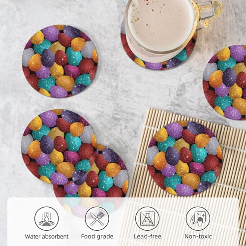 Dessous de verre céramique œufs colorés pour table basse - 3