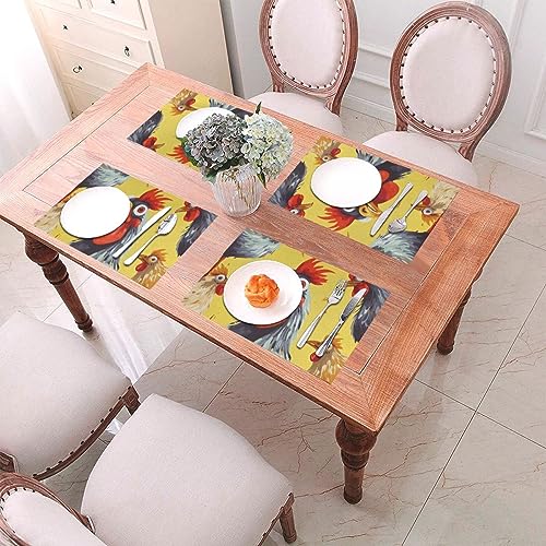 Sets de table lavables pour protéger de la chaleur poule - 3